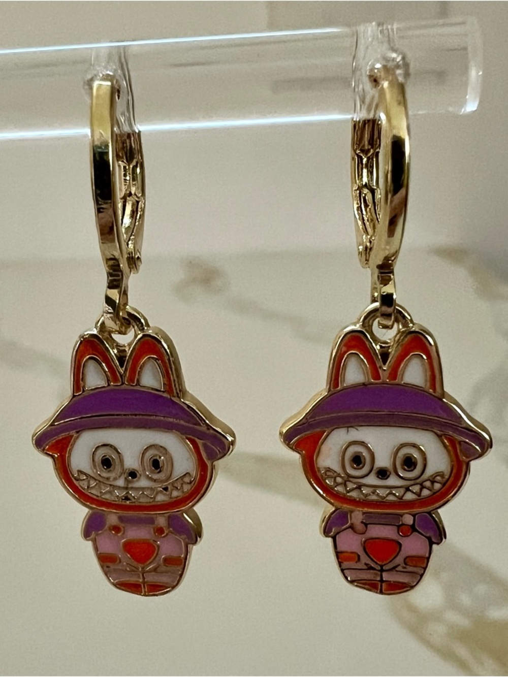 Labubu Character
Yellow Gold 
Plated Earrings
So much fun 🤩